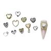 Retro Luxury DIY Rhinestone Heart Nail Accessories - Zircon Manicure Jewelry