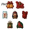 Festive Gingerbread Man Pastry Tools Christmas Mini Pie Mold, 3D Relief Embossed Hand Baking Holiday Pressed Dough Stamps Reusable DIY Press Mold for