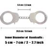 HOHAJIU Toy handcuffs with keys, metal toy handcuffs for children(Silver)