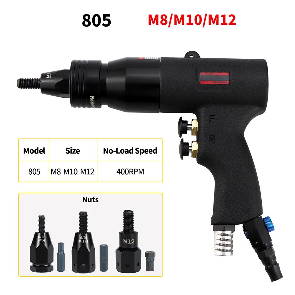 Portable Self-Lock Pneumatic Rivet Nut Guns Insert Thread Pull Setter Riveters Household Repair Power Tool
