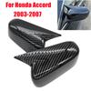 2Pcs Carbon Fiber Style Rearview Side Mirror Cover Cap For Honda Accord 2003-07