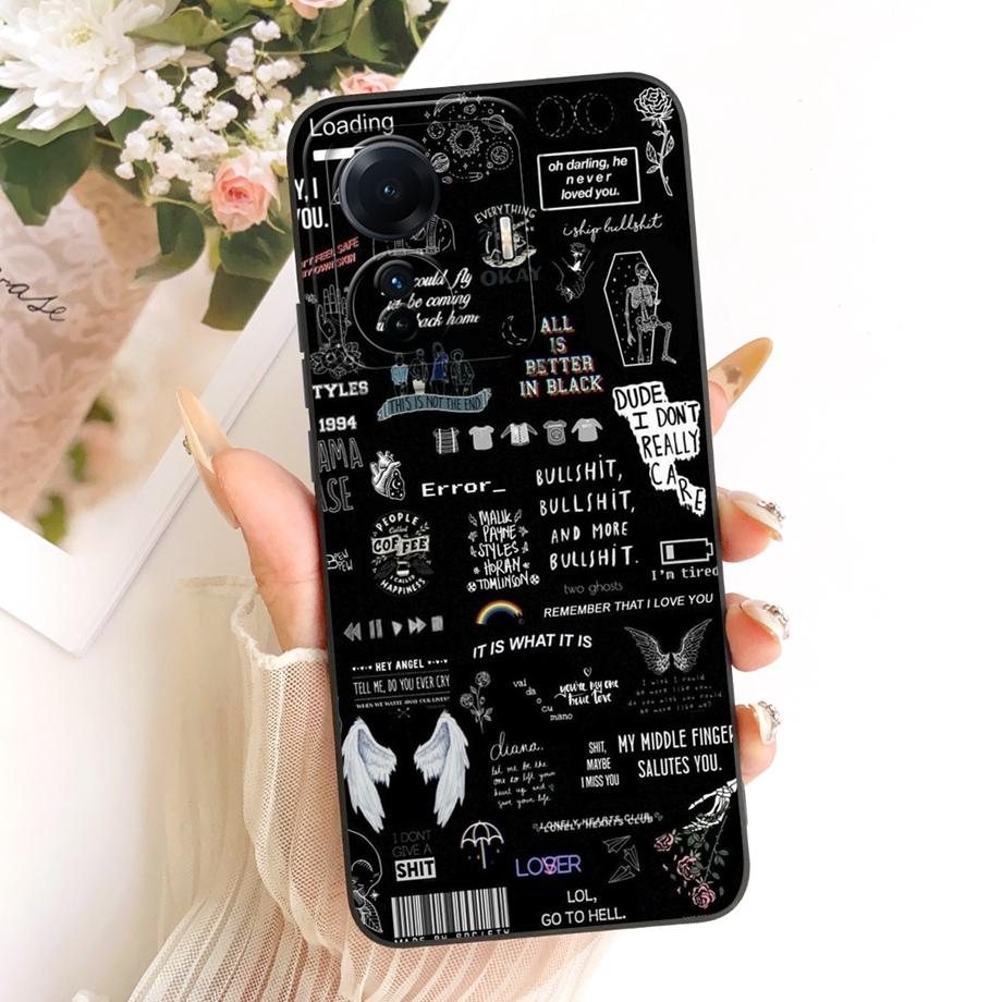 Cute Cartoon Black Cat Dragon Soft Silicone Case For Vivo T1 Pro IQOO Z6 Pro 5G Vivo S15e 5G Phone Shell Shockproof Cover Bumper