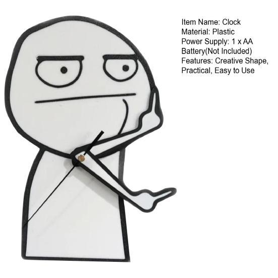 Забавные настенные часы в виде среднего пальца, простые в использовании, работающие от батареек, бесшумные, декоративные настенные часы, новинки, подарки