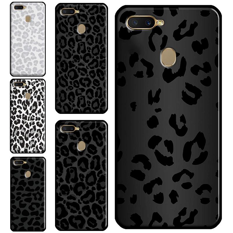 Leopard Print Black Cheetah Pattern Cover For OPPO A52 A72 A54 A74 A94 A1K A15 A83 A91 A5 A9 A31 A53 A53S A3S A5S Phone Case