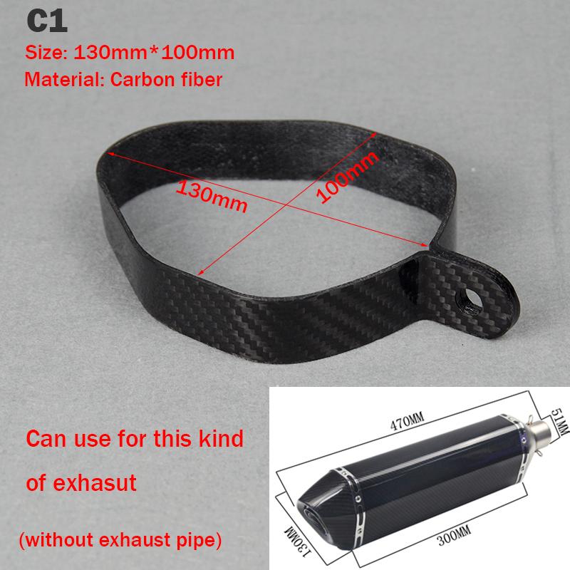 Motorcycle Exhaust Muffler Escape Clamp Carbon Fiber Hanger Bracket 90mm 100mm 120mm for Yoshimura for akrapovics for SC for TBR