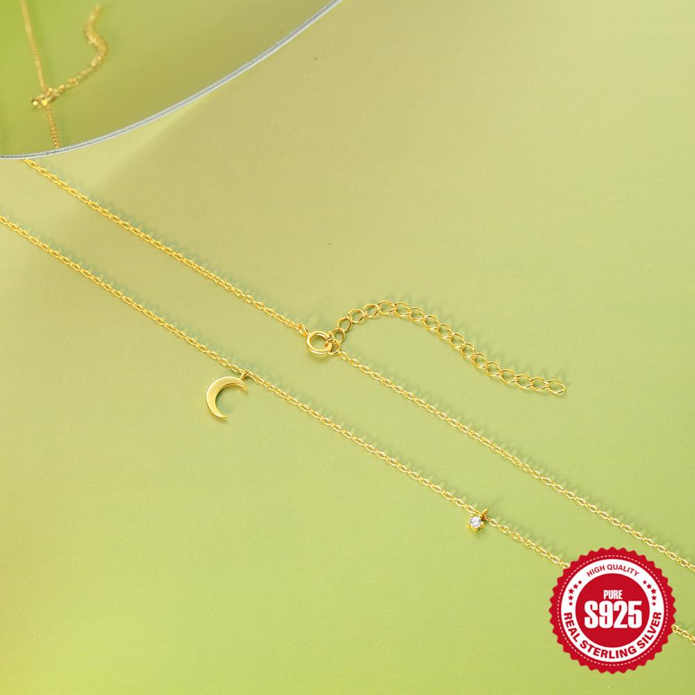 canner Стерлинговое серебро 925 пробы, 1 шт., модное ожерелье с луной для женщин, ювелирные украшения