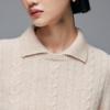 PARO 2025 Autumn/Winter 100% Cashmere Cable Knit Polo Sweater