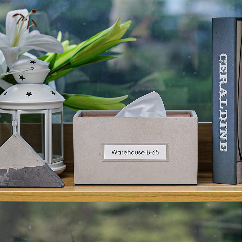 12 шт. прозрачные самоклеящиеся карманы для бирок на полке держатели этикеток для организации классифицированных предметов канцелярские принадлежности для студентов офисные принадлежности