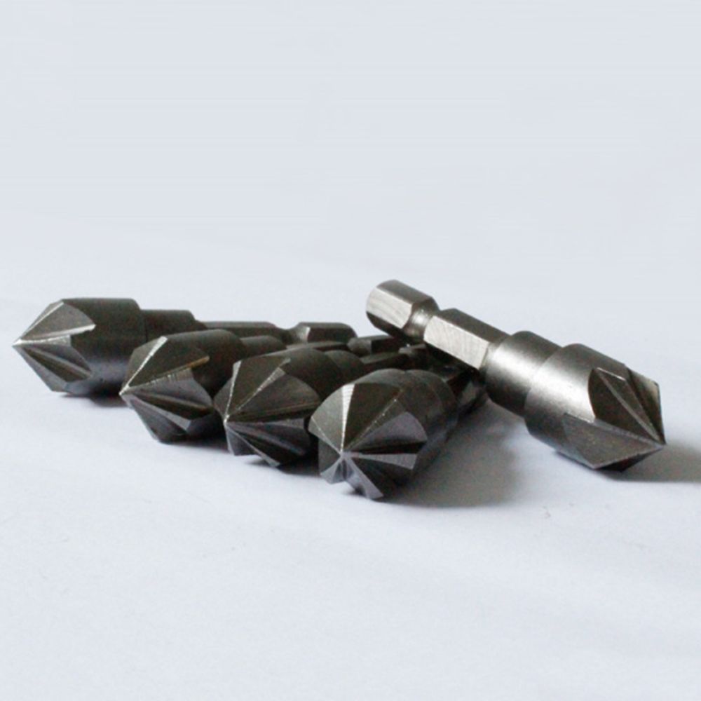 90 Degree Bevel Cutting 1/4" Hex Shank Deburring Drilling Chamfer Bit Cutter Countersink Drill
