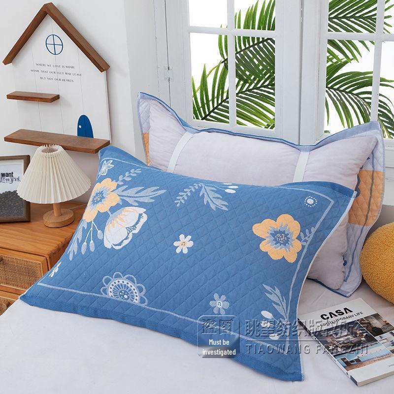 Yiwenwo Нескользящая Хлопковая Марлевая Наволочка Extra Large с Фиксирующими Ремешками для Студентов и Взрослых