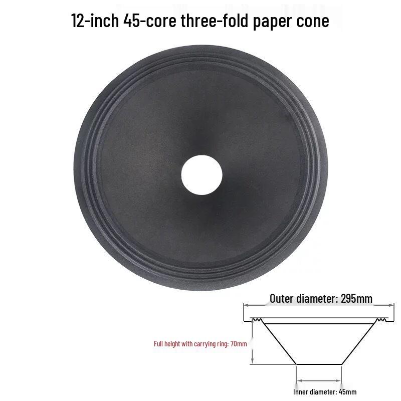 12-дюймовый НЧ-диффузор: Бумага, 75-100 Сердечник, Двойной Рулон Пенопластовый Край Аксессуар.
