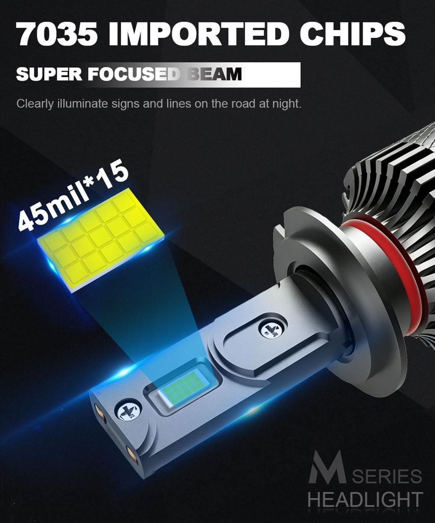 6500K H7 H4 Led Headlight Lights High Bulb CSP Lamp For Car H11 9005 HB3 9006 HB4 H1 Led Canbus Headlamp Fog Light 12V24V