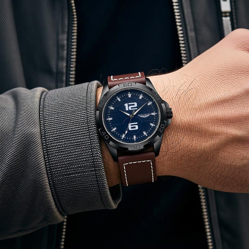 New Fashion Man Luxury Business Leather Watch Men Sport Silicone Quartz Watches Gift Male High Quality Wristwatches Reloj Hombre