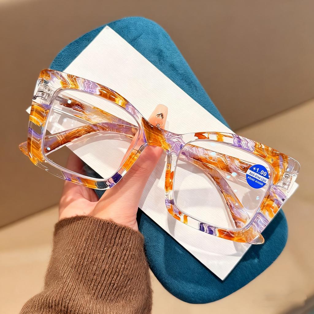 New High-end Print Reading Glasses for Women and Men Block Light Blocking FarSight Eyeglasses Female Luxury High Quality Eyewear