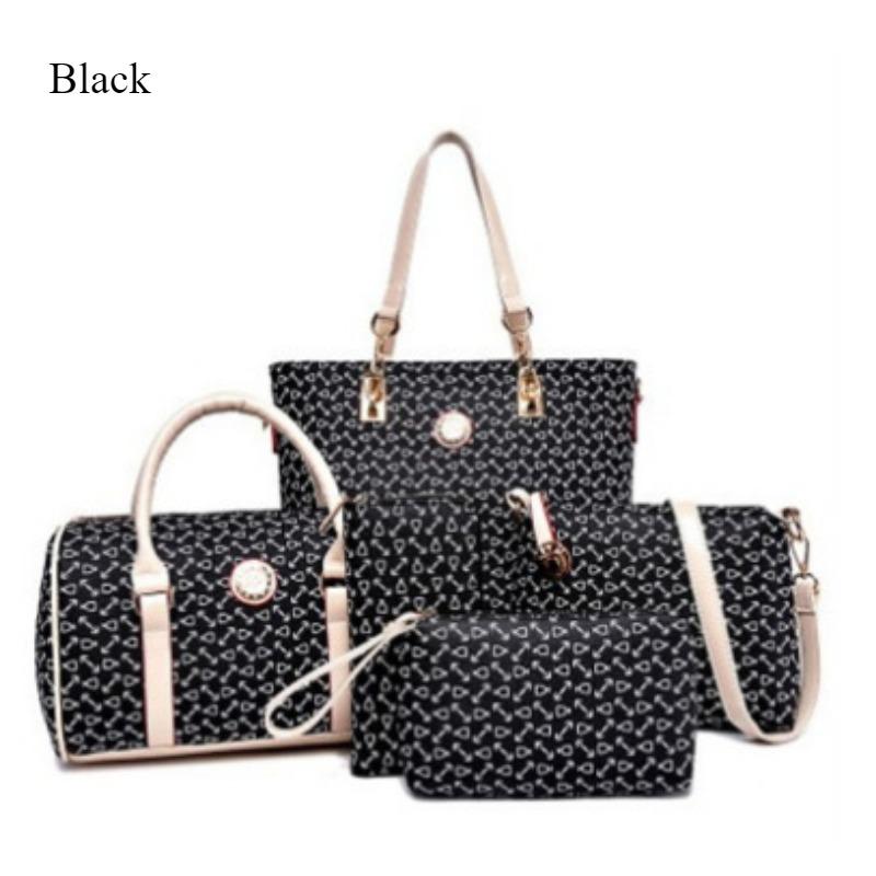 2024 Новая модная сумка из пяти частей класса люкс на одно плечо с большой вместимостью из кожи с дизайнерским дизайном