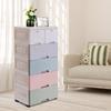 6-Drawer Storage Cabinet, Tall Dresser Organizer with Removable Drawers, Modern Closet Organizer for Bedroom, Playroom, Office