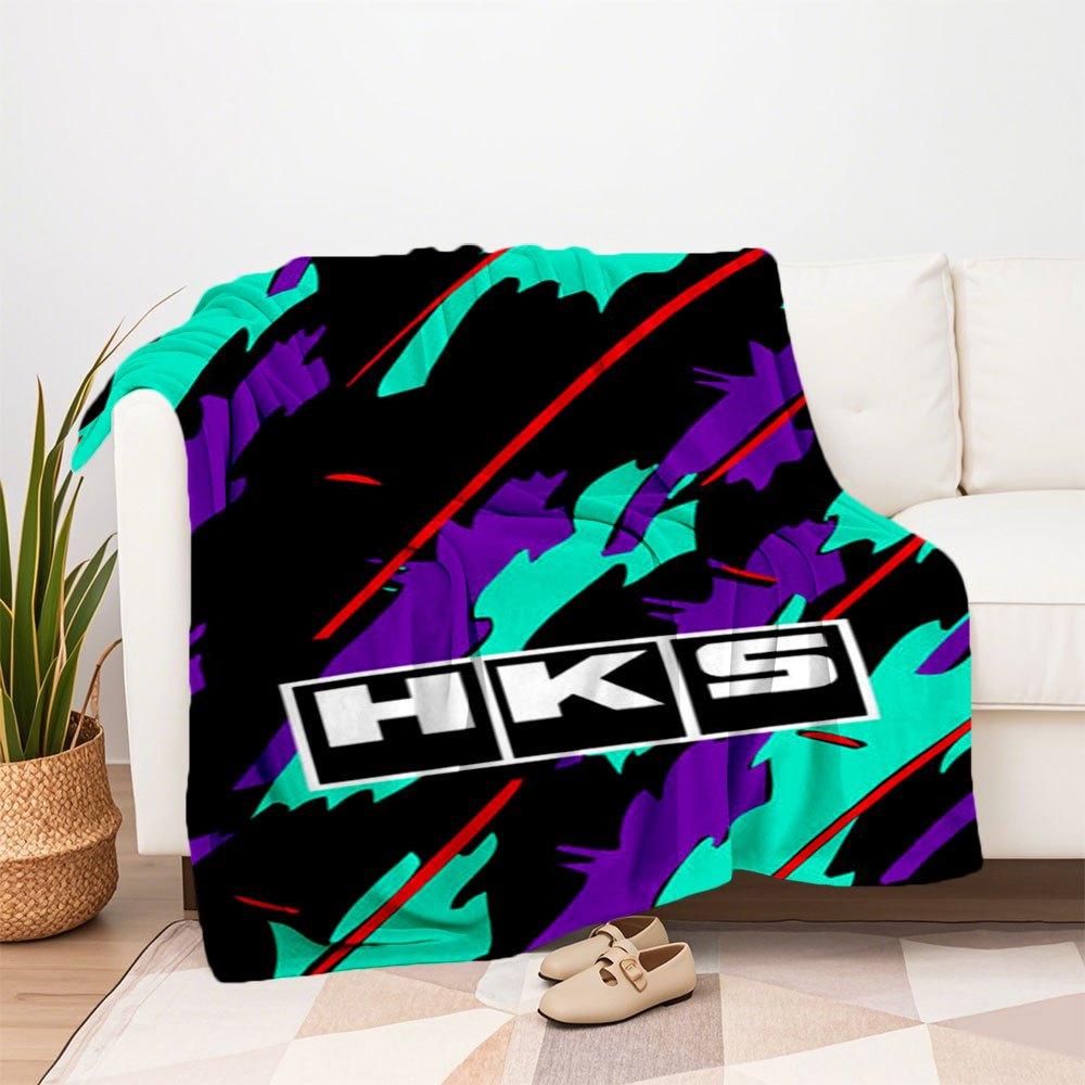 HKS Performance Parts - Enhance Your Ride!Blanket Flannel Throw Blanket for Sofa, Bed, Travel, Camping, Office, Couch, Chair, And Bed Gift f