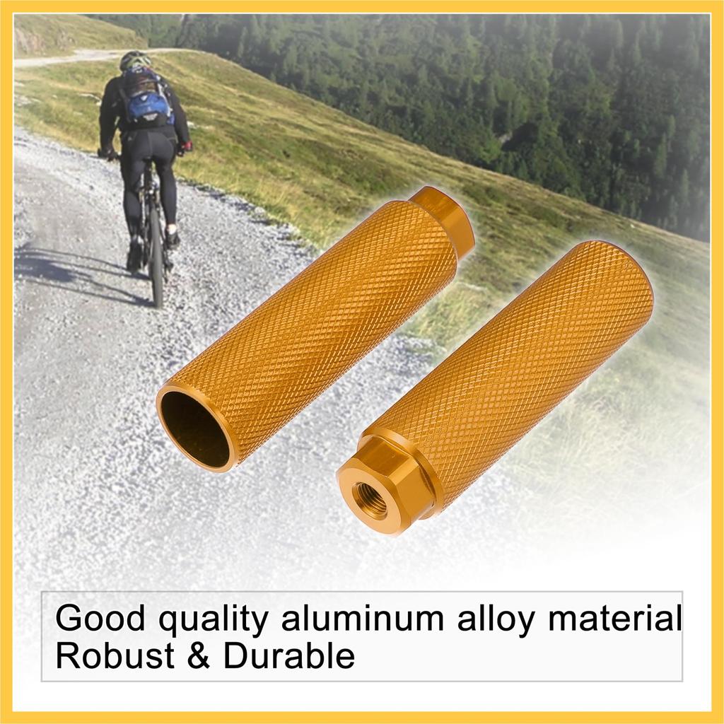 BULLSPANN 2 пары 100x28 мм Универсальная ось из алюминиевого сплава Задняя подножка Черный и Золотистый тон для и MTB Пеги, 3/8 дюйма, Велосипеды, BMX,