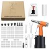 Proster Air Riveter, Pneumatic Rivet Gun, 2.4/3.2/4.0/4.8/6.4mm Nosepiece, Includes 500 Rivets