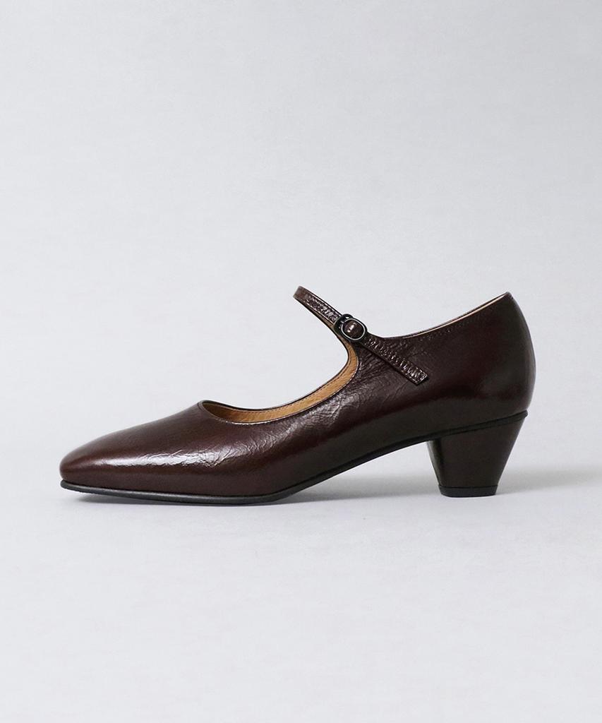 Heenn Square Toe Candy Mary Jane Pumps. Burgundy