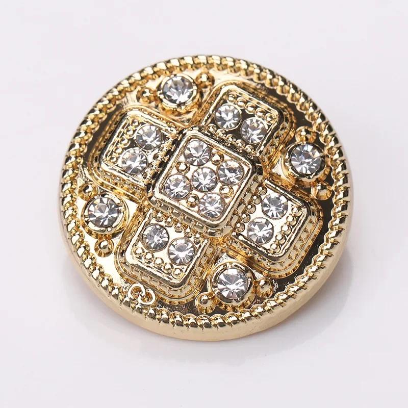 10 шт. пуговиц с бриллиантами, роскошные блестящие круглые пуговицы со стразами, аксессуары для шитья одежды