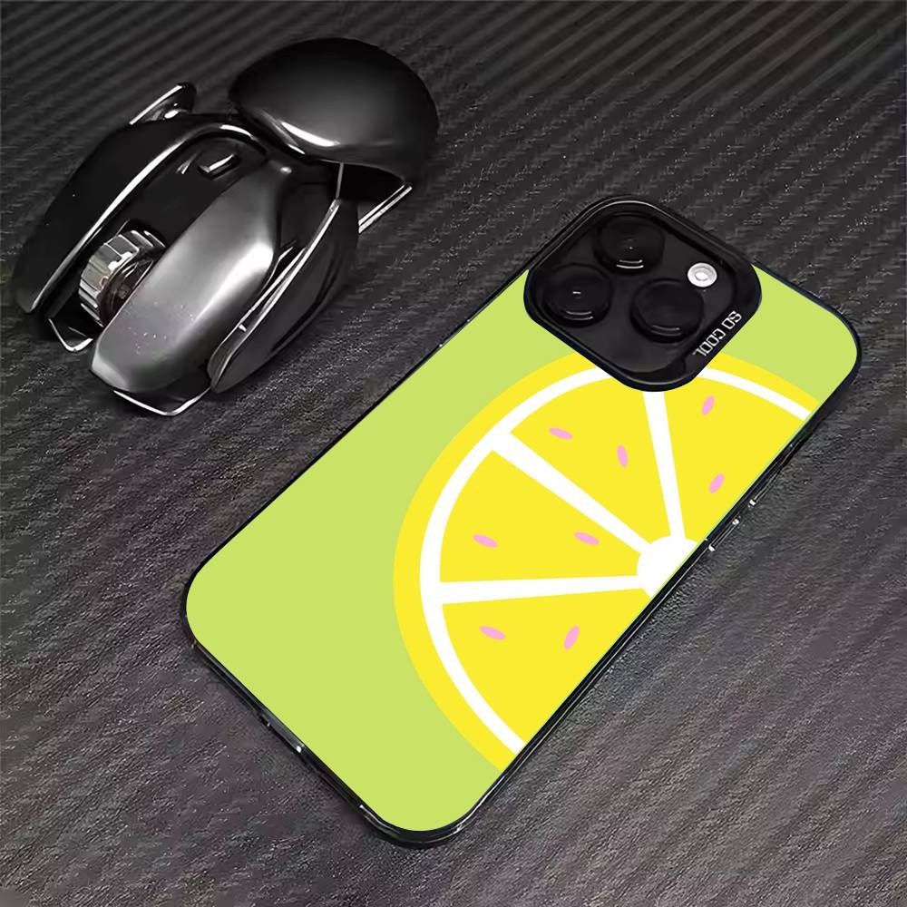 Стильный чехол для телефона с лимонами для iPhone 17 16 15 14 13 12 11 Pro Max XS Max 7 8 Plus Ударопрочный силиконовый матовый чехол
