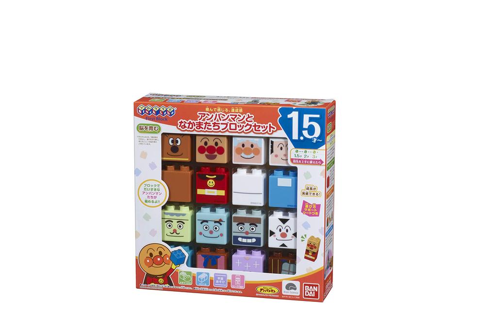 BANDAI BlockLabo Anpanman and Friends Block for ages and up Set, 1.5
