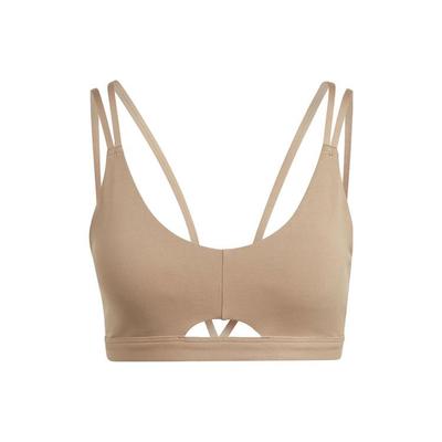 Спортивный бюстгальтер Studio Luxe с легкой поддержкой, однотонный, с логотипом, для йоги, пилатеса, спорта низкой интенсивности, женское нижнее белье, Картонно-желтый IJ5764