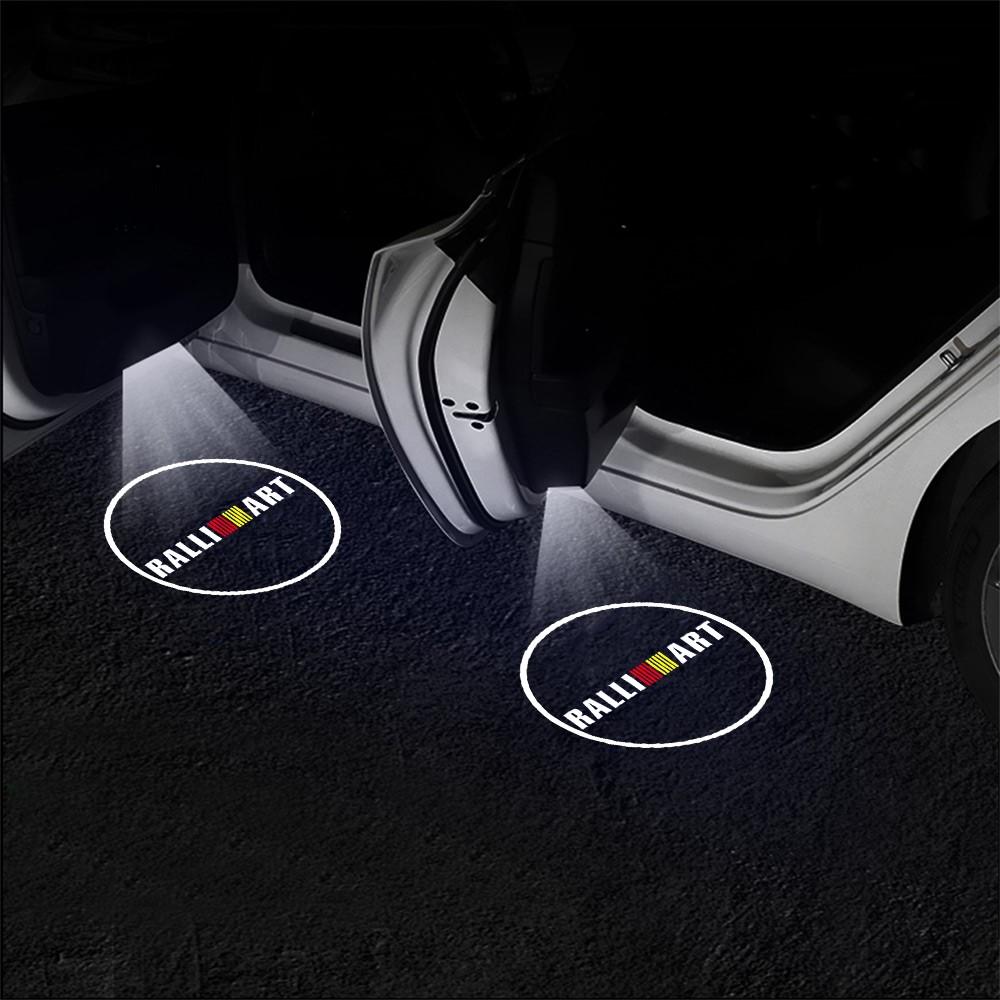 cwznhv1 Car LED Door Projector Lamp Laser HD Welcome Courtesy Lights Decoration For Mitsubishi Lancer 10 Xpander Pajero 4 Montero Triton