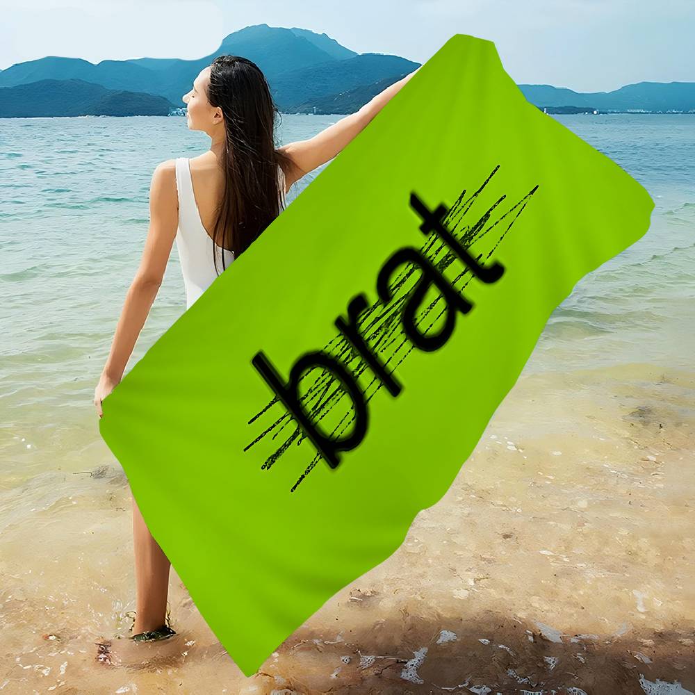 Singer C-Charli X-XCX B-Brat Big Microfiber Beach Towels Quick Dry Towel Sand Beach Towels Pool Towel for Travel Swim Pool Yoga