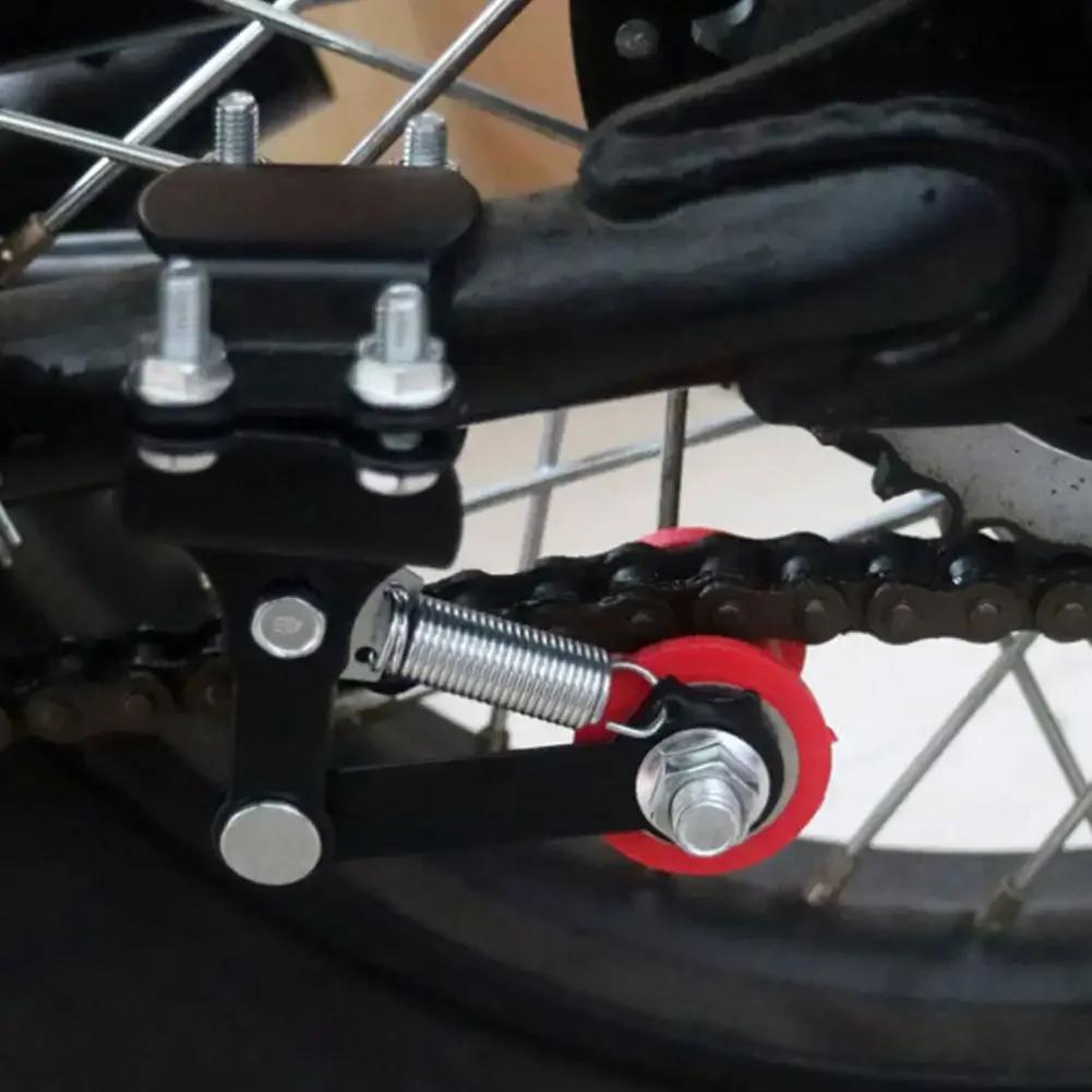 Motorcycle Chain Adjuster Tensioner Guide with Guide Wheels Bike 4 Wheeler Motorized Bike Sprocket Parts Tools Universal