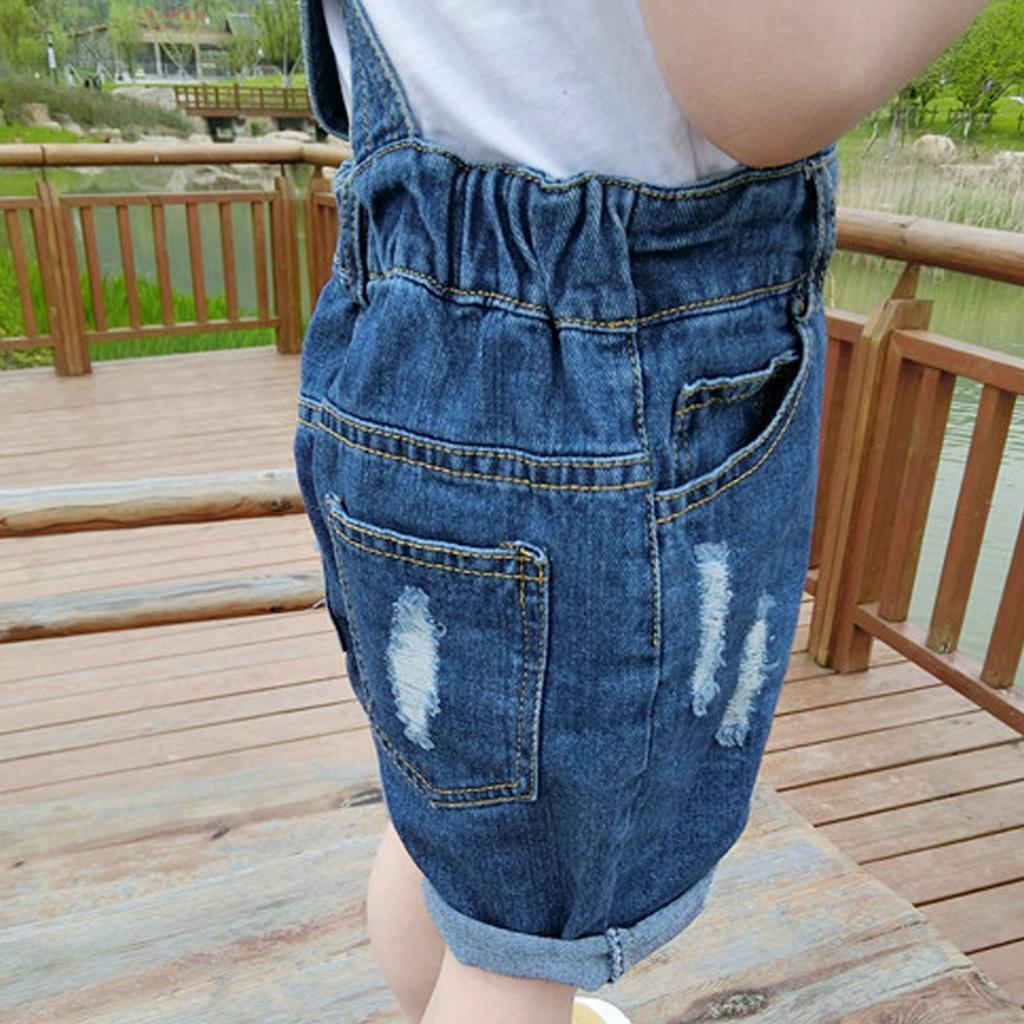 Джинсовые шорты для малышей - регулируемые подтяжки и потертые детали