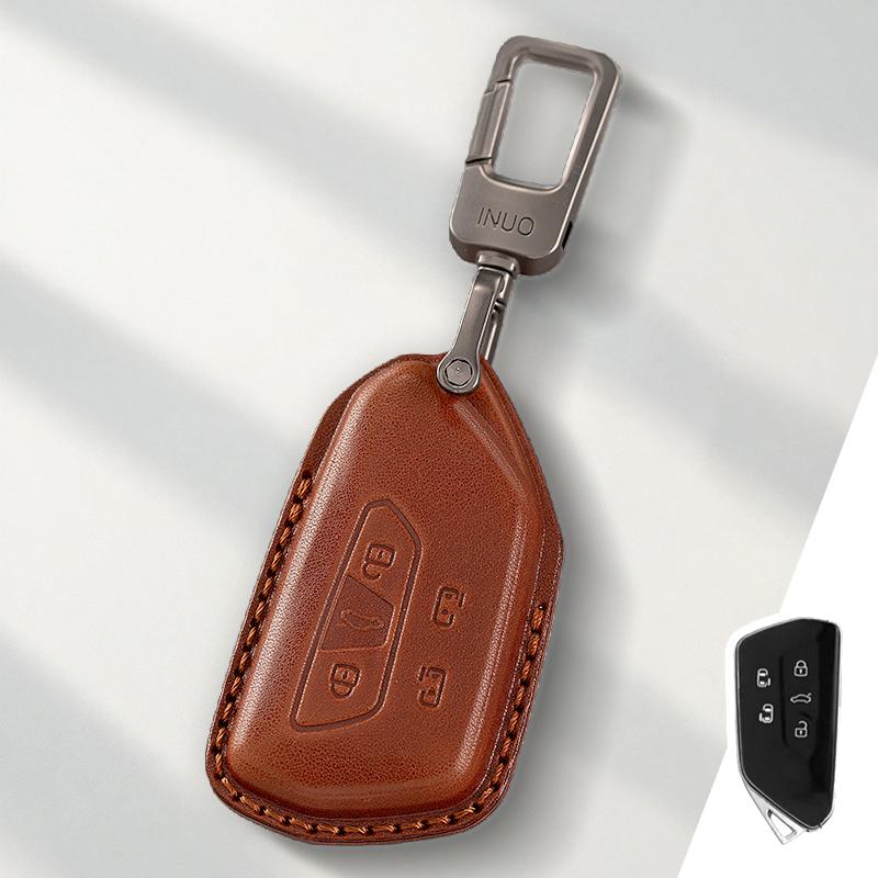 uwhxm4 Genuine Leather Protector for Volkswagen VW Golf  8MK8 ID 4 ID3for Skoda Octavia A8 MK4 Key Case Cover Fob