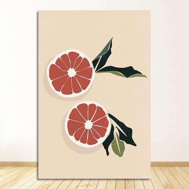 Peach Wall Art Canvas Painting Nordic Posters And Prints Wall Pictures For Living Room Decor Abstract Minimalism Girl Pineapple No Frame