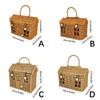652F Creative House Designs Portable Rattan Organizers Bin Retro Decors Storage