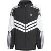 Ветровка Originals Adicolor в стиле ретро с тремя полосками и логотипом, мужская куртка с капюшоном, черная JM7260