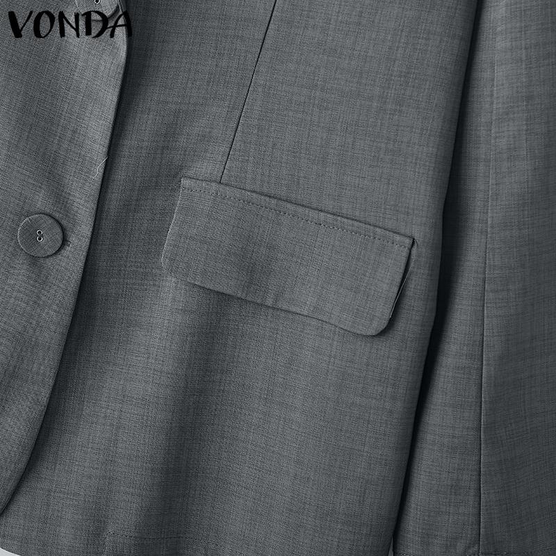 VONDA Women Oversized Long Sleeve Solid Color Bow Knot Casual Thin Tops Cardigan