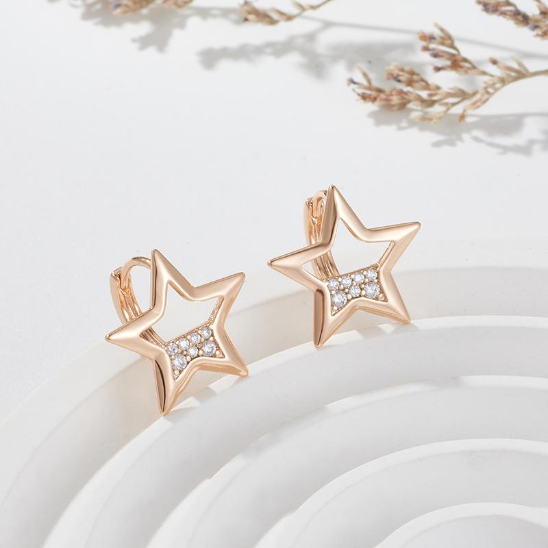 Кинель серьги с пирсингом в виде пентаграммы для женщин, милые украшения с кубическим цирконом