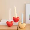 Керамический подсвечник в форме сердца Маленький романтический подсвечник для свадебной вечеринки, центральный элемент для обеденного стола, День святого Валентина, годовщина, дом