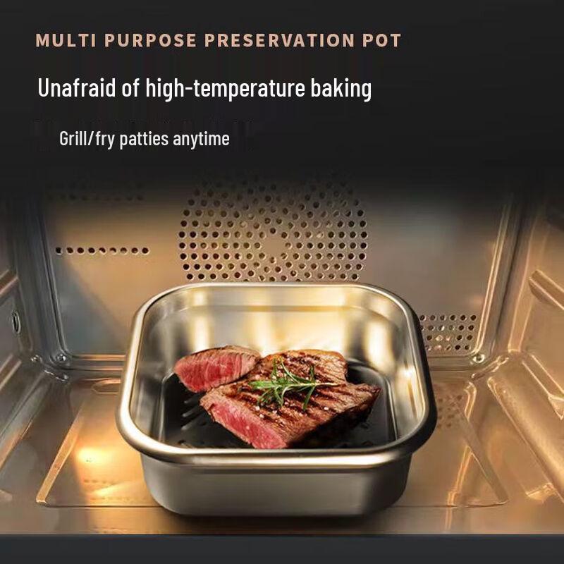 Вместительный ланч-бокс из нержавеющей стали 304.