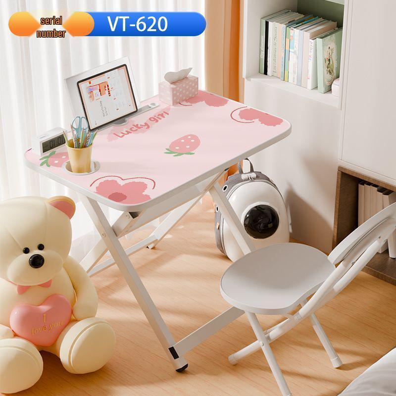 Детский портативный многофункциональный складной стол для учебы и набор стульев - Не требует установки