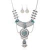 Style Ethnic Simulation Gemstone Decoration Women Necklace And Earring Set