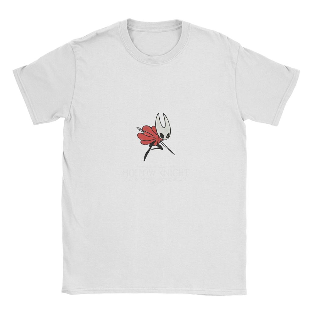 Винтажная футболка Hollow Knight Silksong Hornet Воин-насекомое Мужская футболка с круглым вырезом из хлопка с короткими рукавами Подарок Топы