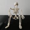 Halloween Skeleton Decoration 35" Full Body Skeleton Bone Statue Posable Joints Skull Ornament for Yard Lawn Garden Patio Scene Display