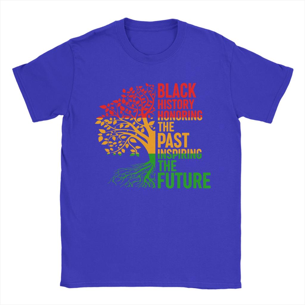 Leisure Black History Honoring Past Inspiring Future T-Shirts for Unisex Round Neck T Shirts  Short Sleeve Tees Summer Clothes