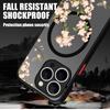 Magnetic Pink Flowers Case For iPhone 14 16 15 Pro Max 14 13 12 Pro 11 For Magsafe Wireless Charge Soft Edge Acrylic Phone Cover