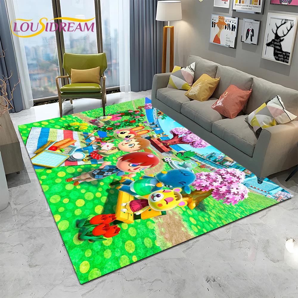 Ковер с рисунком Animal Crossing New Horizons, Ковер для гостиной, спальни, дивана, Придверный коврик, Декор, Детский нескользящий коврик для игр