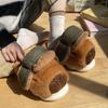 Fashion Cute Cartoon Capybara Cotton Slippers For Women Men Spring Winter Shoes Soft Plush Anti-slip Couples Home Floor Fluffy Slipper