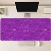 Purple Neon Doodle Game Icon Large Mouse Pad Non Slip Rubber Desk Mat For Laptop Keyboard Gaming And Aesthetic Desktop Use