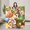 Chip 'n' Dale And Friends Wool Blankets Cartoon Customized Throw Blanket for Home 200x150cm Plush Thin Quilt